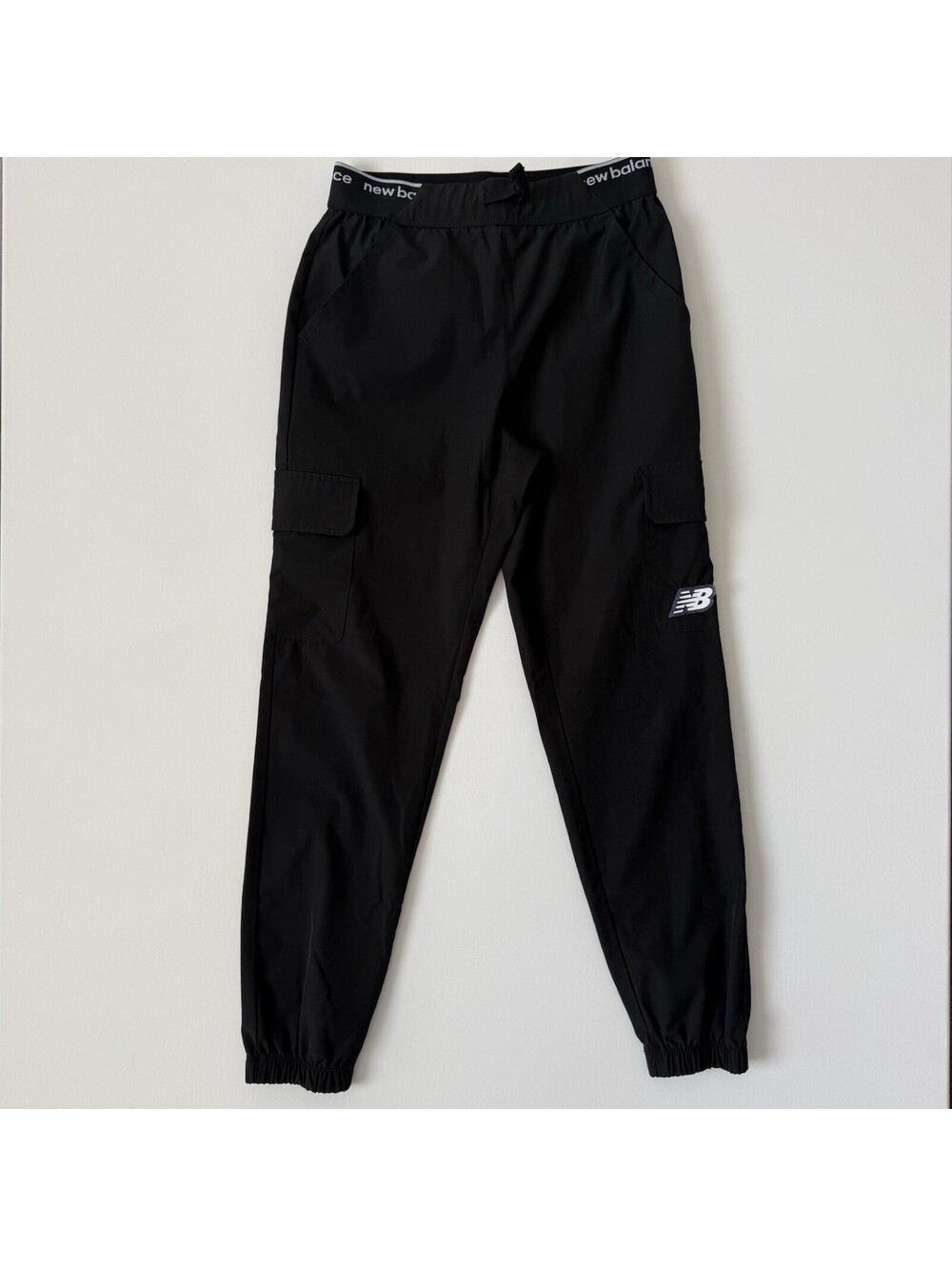 New Balance Girls Cargo Jogger Pants Black Size M 10/12 Athletic Stretch